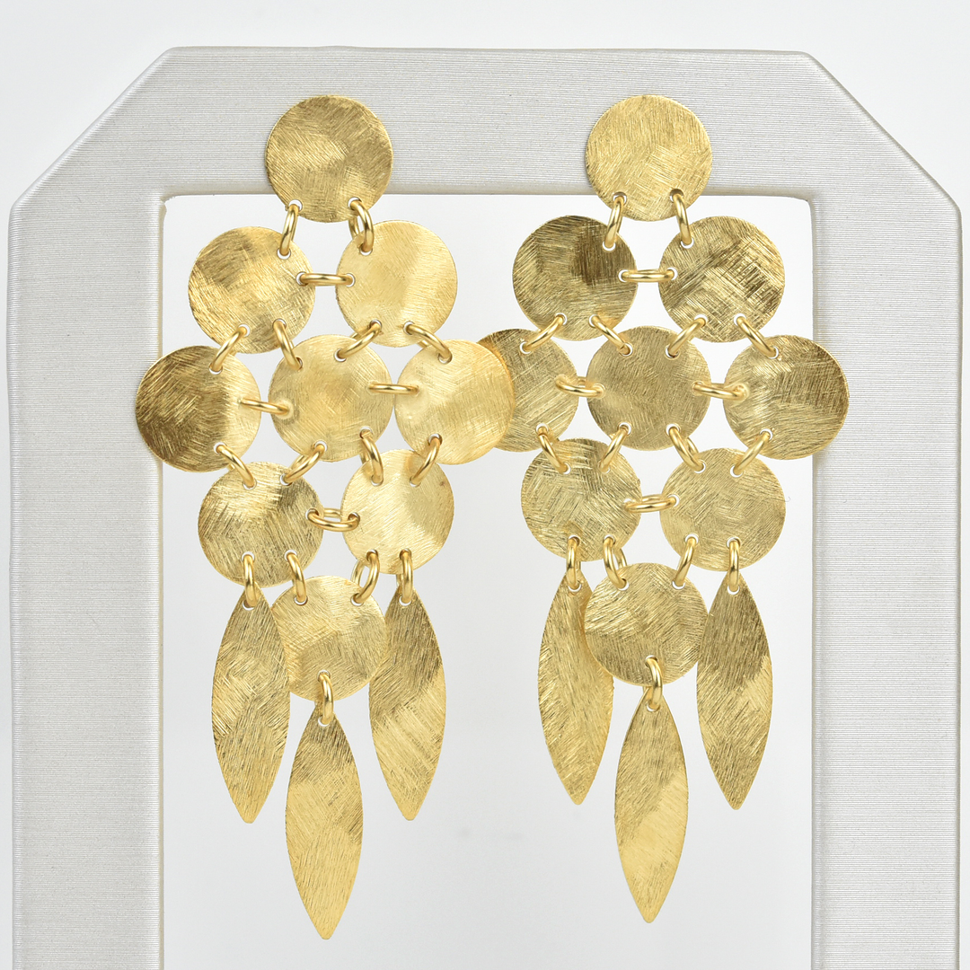 Small Cascading Circles Chandelier Earrings - Goldmakers Fine Jewelry