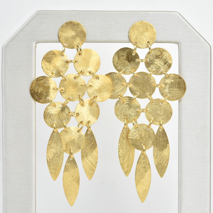 Small Cascading Circles Chandelier Earrings - Goldmakers Fine Jewelry
