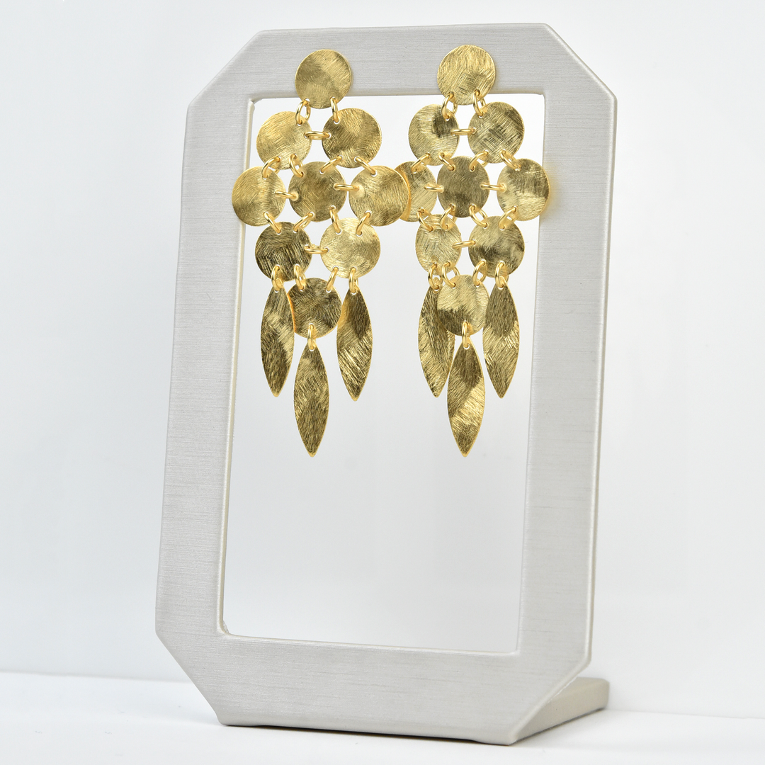 Small Cascading Circles Chandelier Earrings - Goldmakers Fine Jewelry