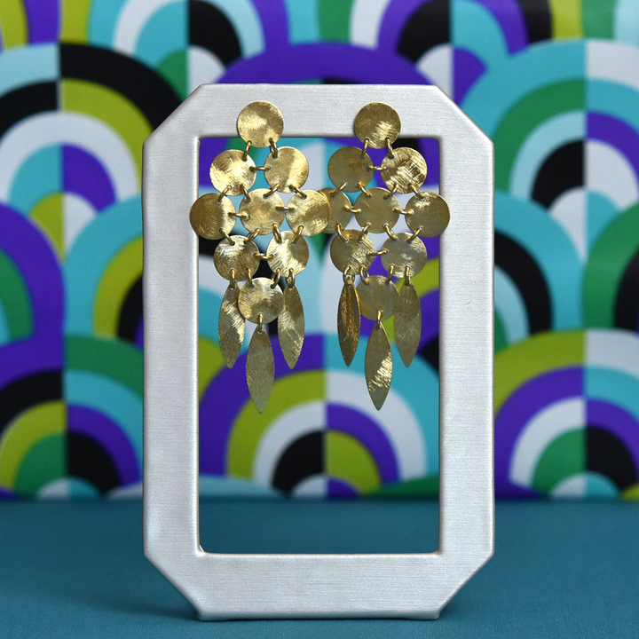 Small Cascading Circles Chandelier Earrings - Goldmakers Fine Jewelry