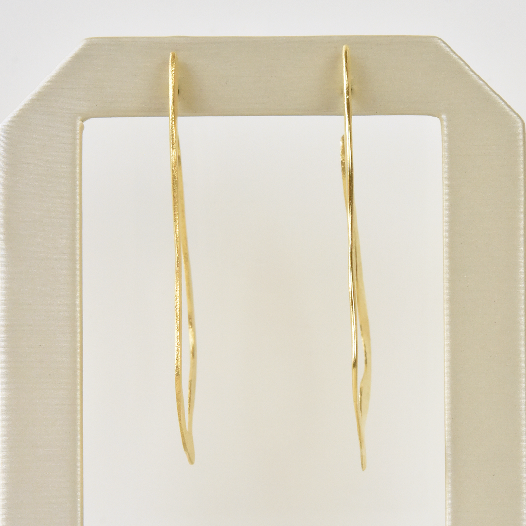 Squiggle Hoop Earrings in Gold Tone - Goldmakers Fine Jewelry