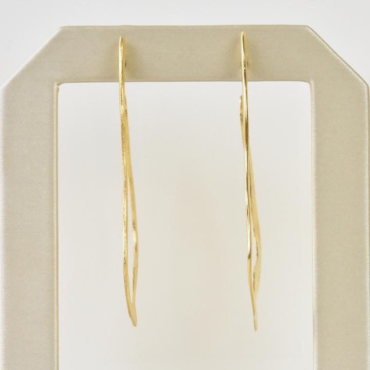 Squiggle Hoop Earrings in Gold Tone - Goldmakers Fine Jewelry