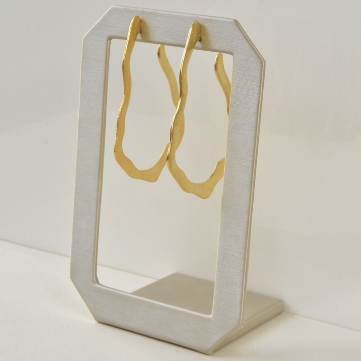 Squiggle Hoop Earrings in Gold Tone - Goldmakers Fine Jewelry