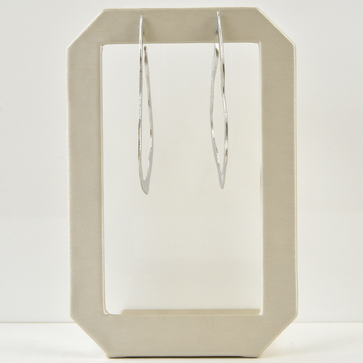 Squiggle Hoop Earrings in Silver Tone - Goldmakers Fine Jewelry