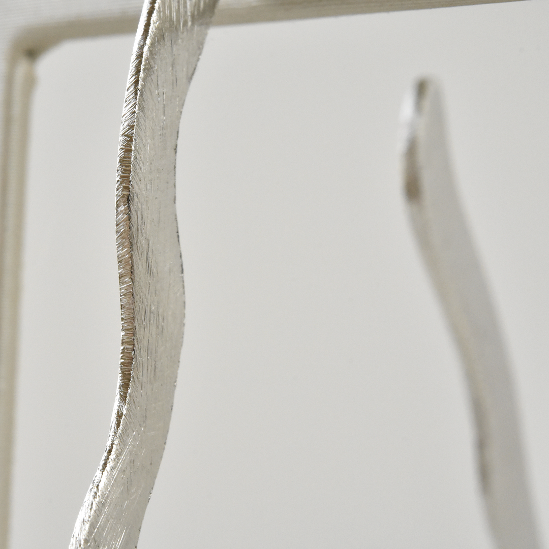 Squiggle Hoop Earrings in Silver Tone - Goldmakers Fine Jewelry