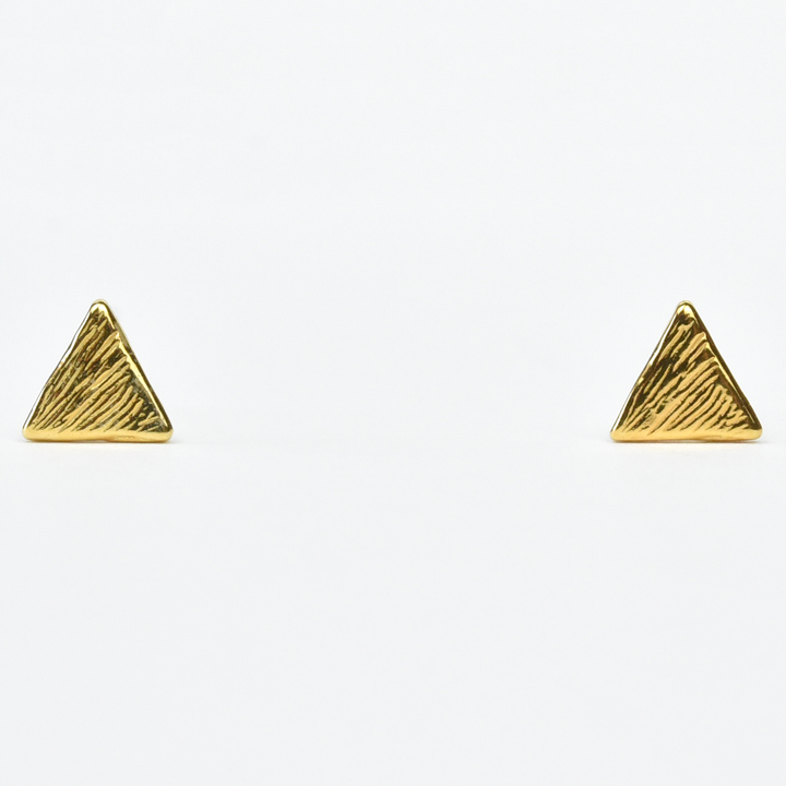 Vermeil Koa Triangle Studs - Goldmakers Fine Jewelry