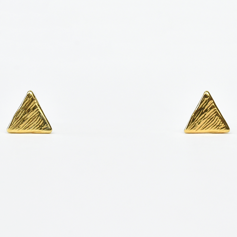 Vermeil Koa Triangle Studs - Goldmakers Fine Jewelry