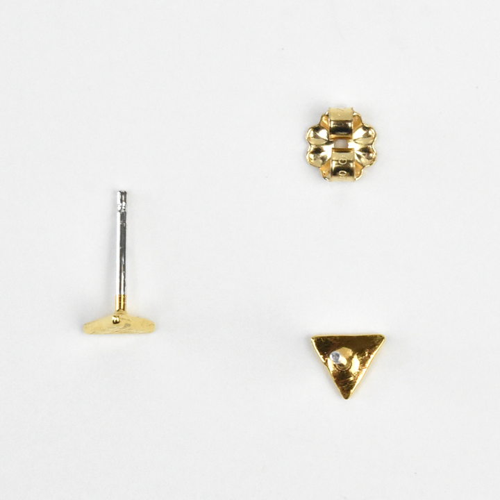 Vermeil Koa Triangle Studs - Goldmakers Fine Jewelry