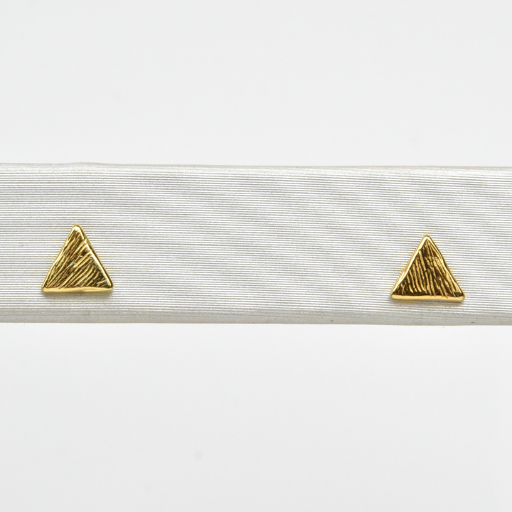 Vermeil Koa Triangle Studs - Goldmakers Fine Jewelry