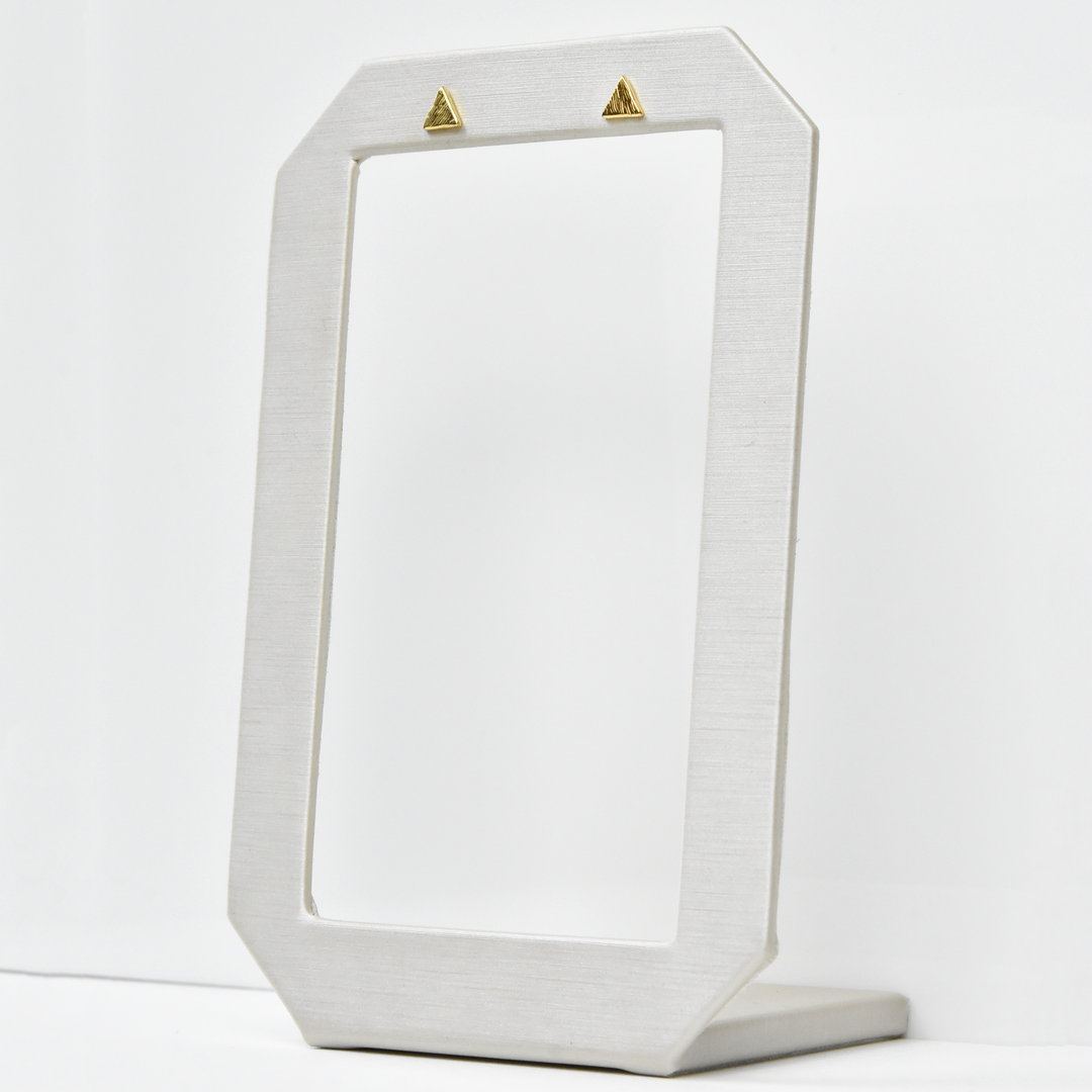 Vermeil Koa Triangle Studs - Goldmakers Fine Jewelry