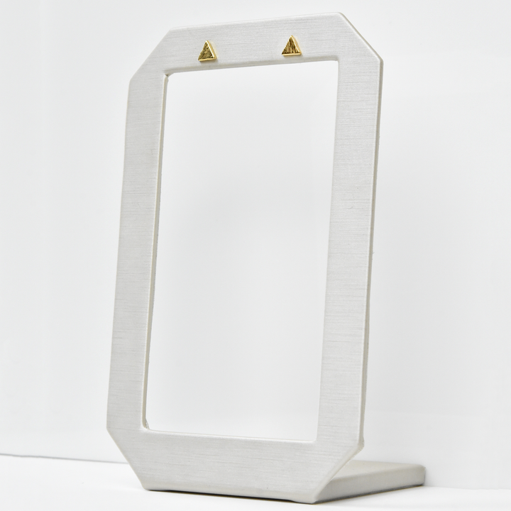 Vermeil Koa Triangle Studs - Goldmakers Fine Jewelry