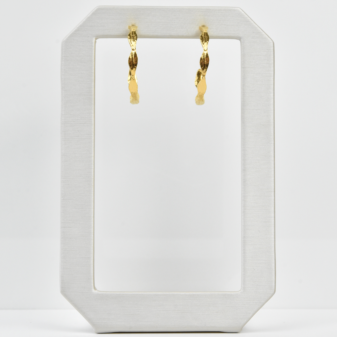 Olive Leaf Hoops - Goldmakers Fine Jewelry