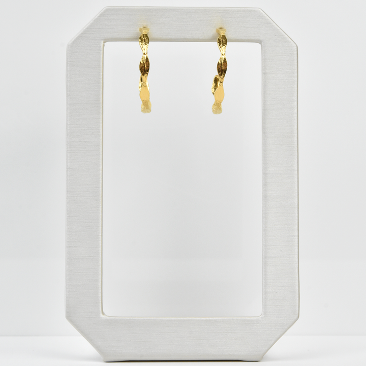 Olive Leaf Hoops - Goldmakers Fine Jewelry