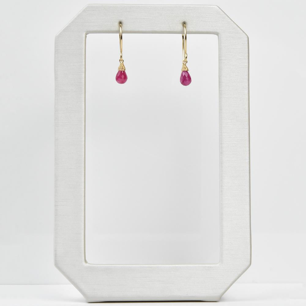 Ruby Briolette Earrings - Goldmakers Fine Jewelry