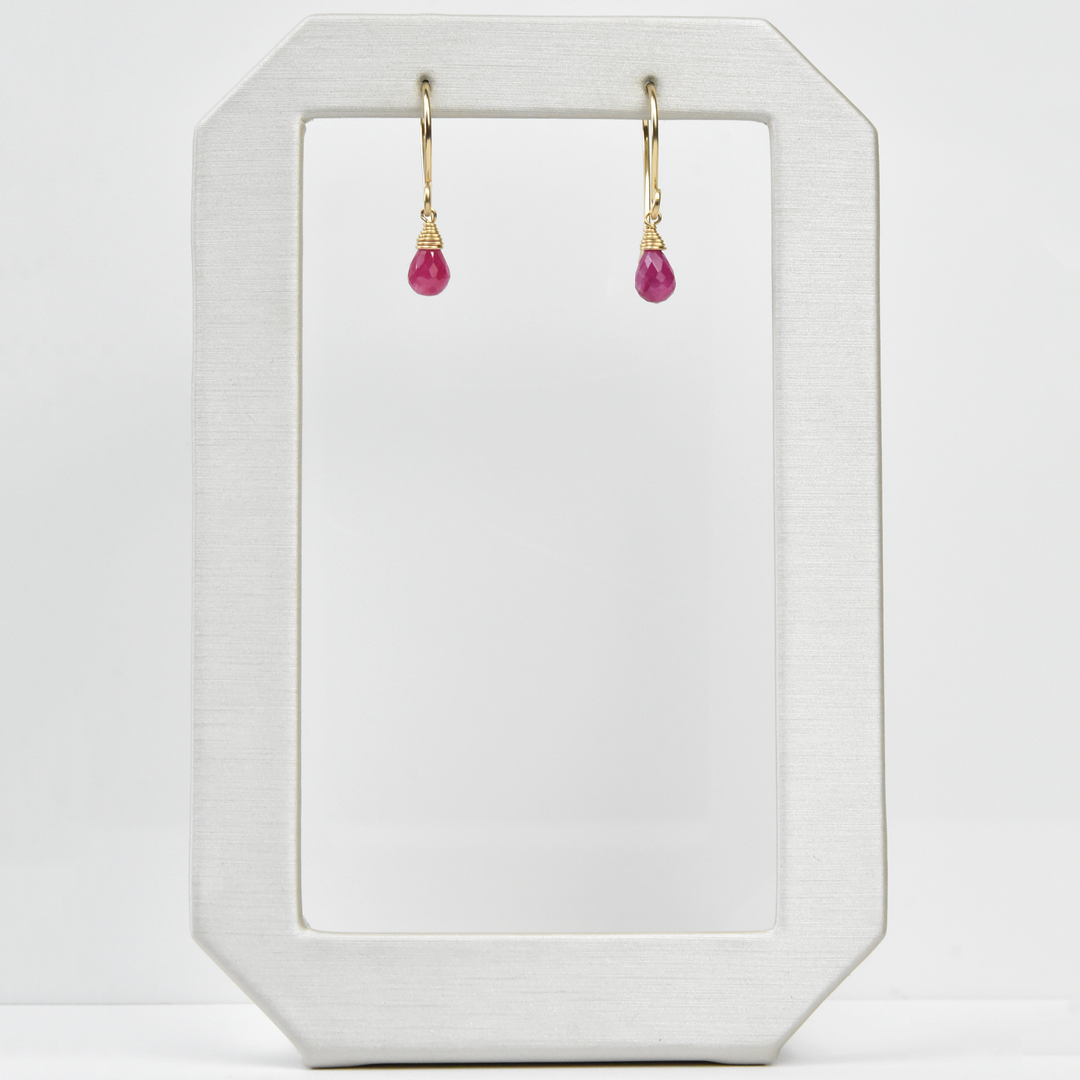 Ruby Briolette Earrings - Goldmakers Fine Jewelry