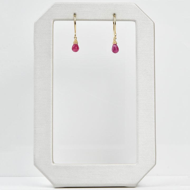 Ruby Briolette Earrings - Goldmakers Fine Jewelry