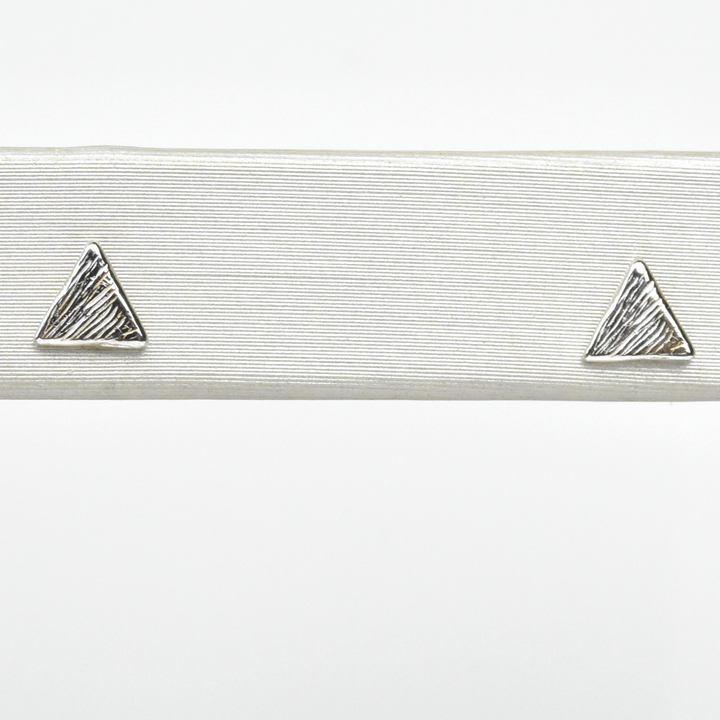 Sterling Silver Koa Triangle Studs - Goldmakers Fine Jewelry