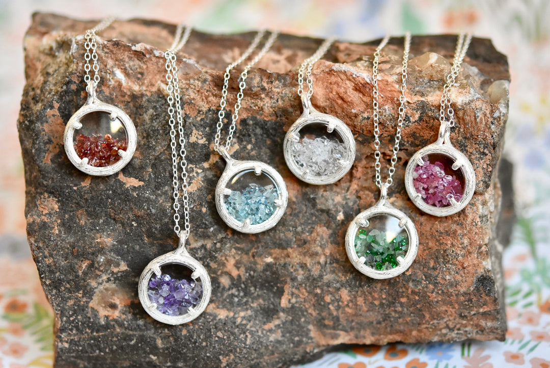 Mini Birthstone Necklace - Goldmakers Fine Jewelry