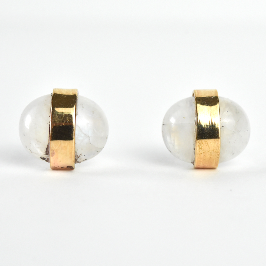 Moonstone Stud Earrings - Goldmakers Fine Jewelry