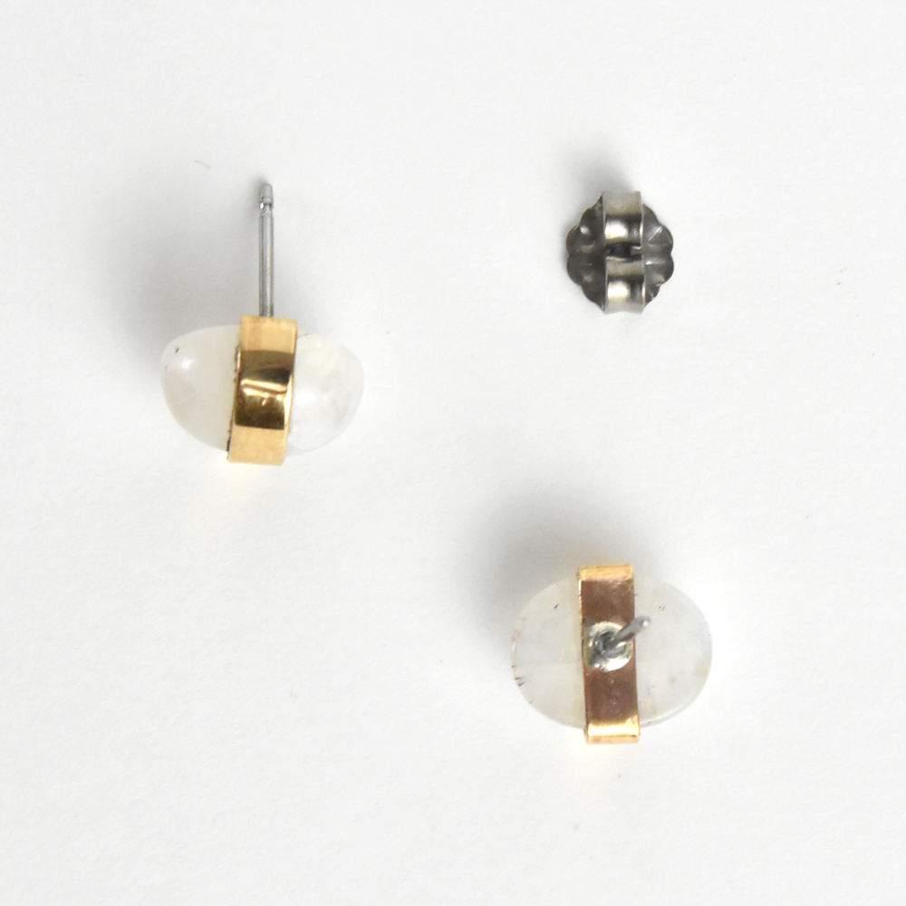 Moonstone Stud Earrings - Goldmakers Fine Jewelry