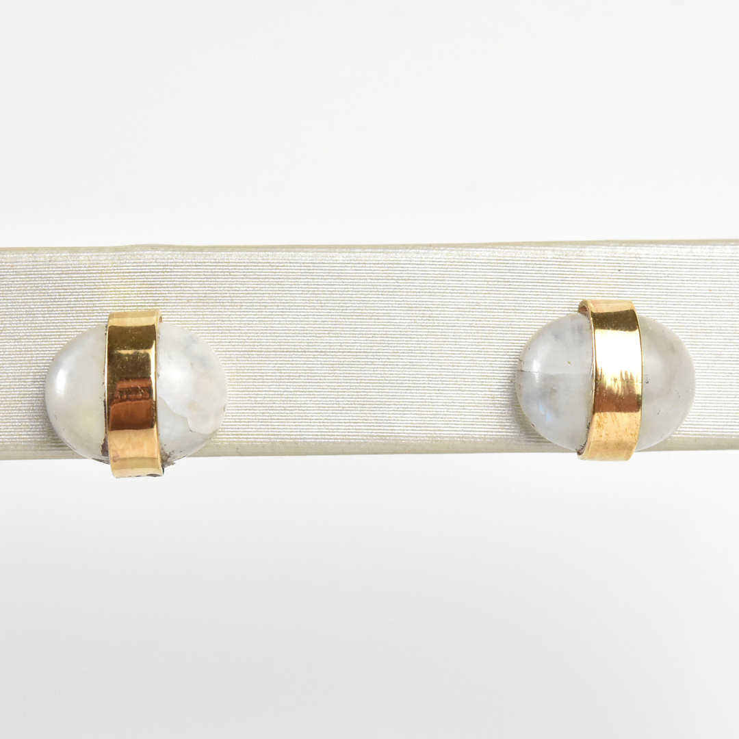 Moonstone Stud Earrings - Goldmakers Fine Jewelry