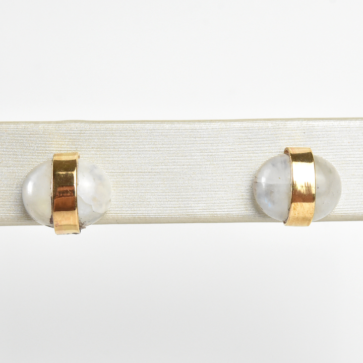 Moonstone Stud Earrings - Goldmakers Fine Jewelry