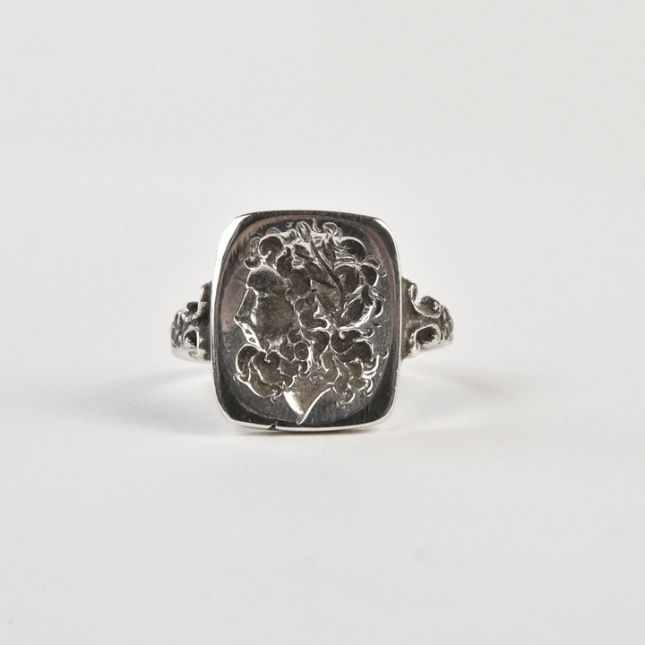 Philosopher Intaglio Ring in Silver - Goldmakers Fine Jewelry