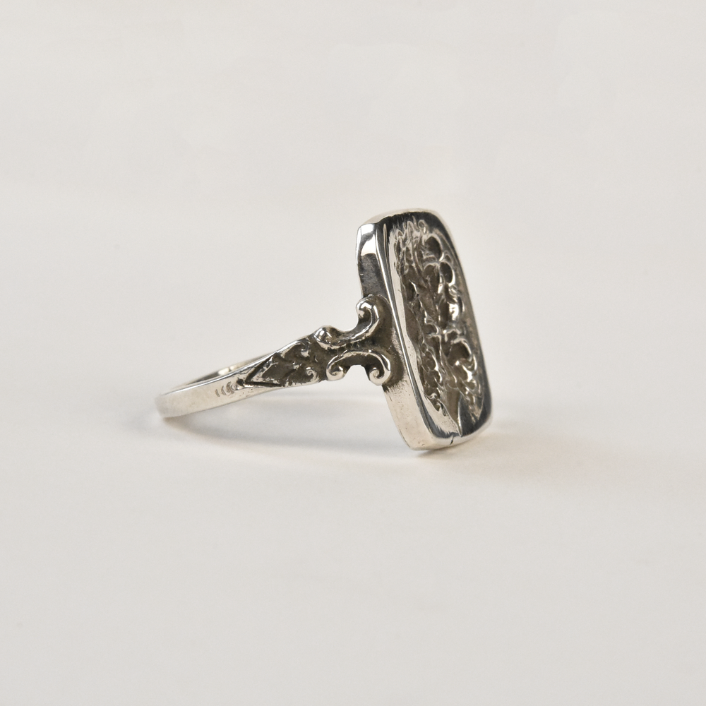 Philosopher Intaglio Ring in Silver - Goldmakers Fine Jewelry