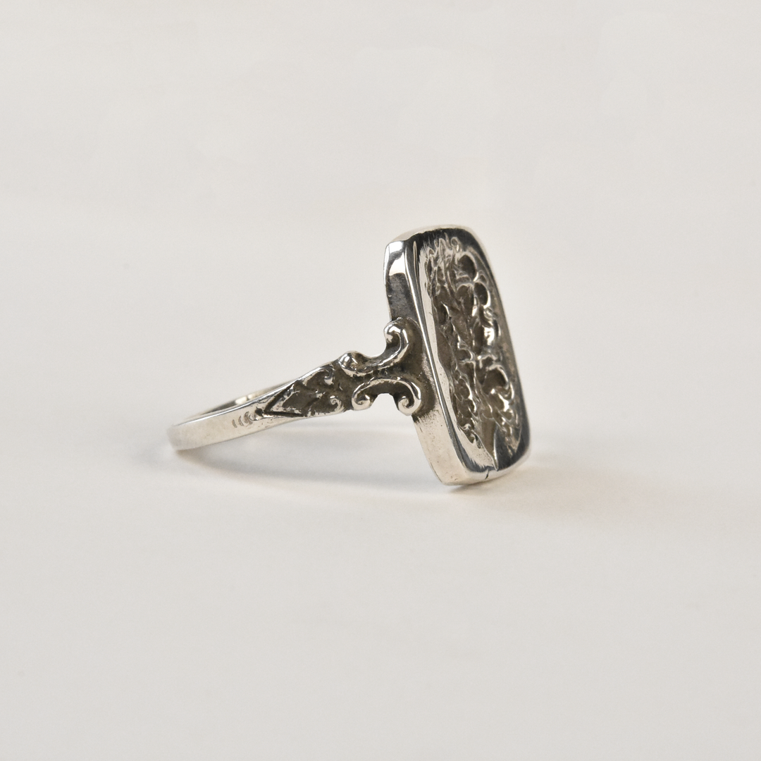 Philosopher Intaglio Ring in Silver - Goldmakers Fine Jewelry