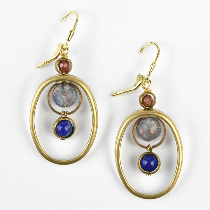 Oval Orbit Earrings - Goldmakers Fine Jewelry
