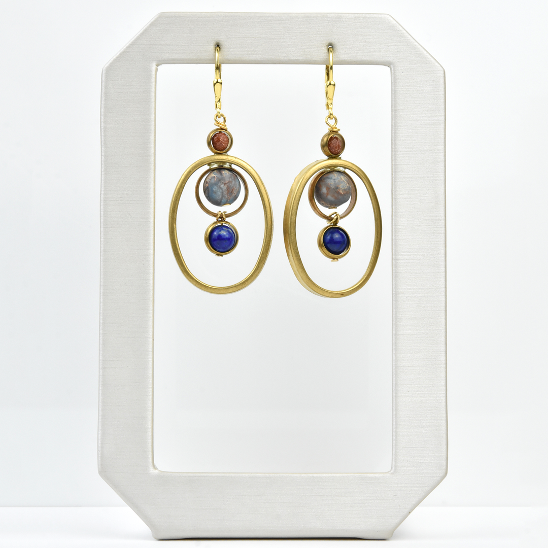 Oval Orbit Earrings - Goldmakers Fine Jewelry