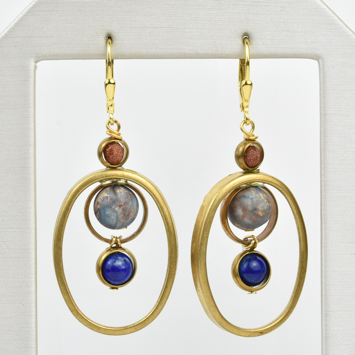 Oval Orbit Earrings - Goldmakers Fine Jewelry