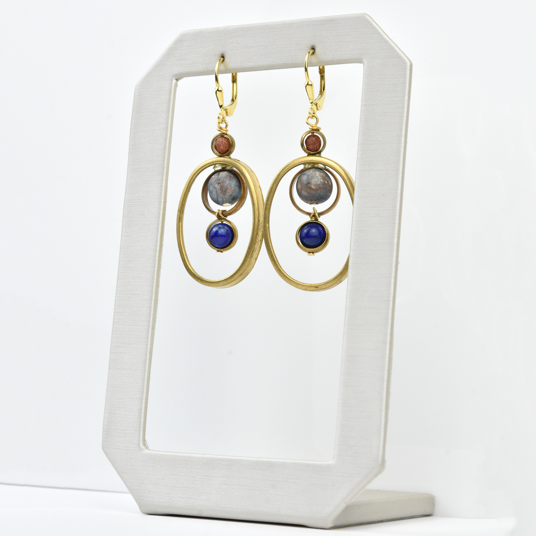 Oval Orbit Earrings - Goldmakers Fine Jewelry