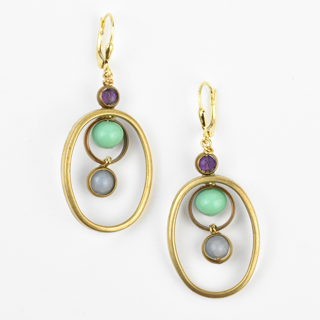 Oval Orbit Earrings - Goldmakers Fine Jewelry