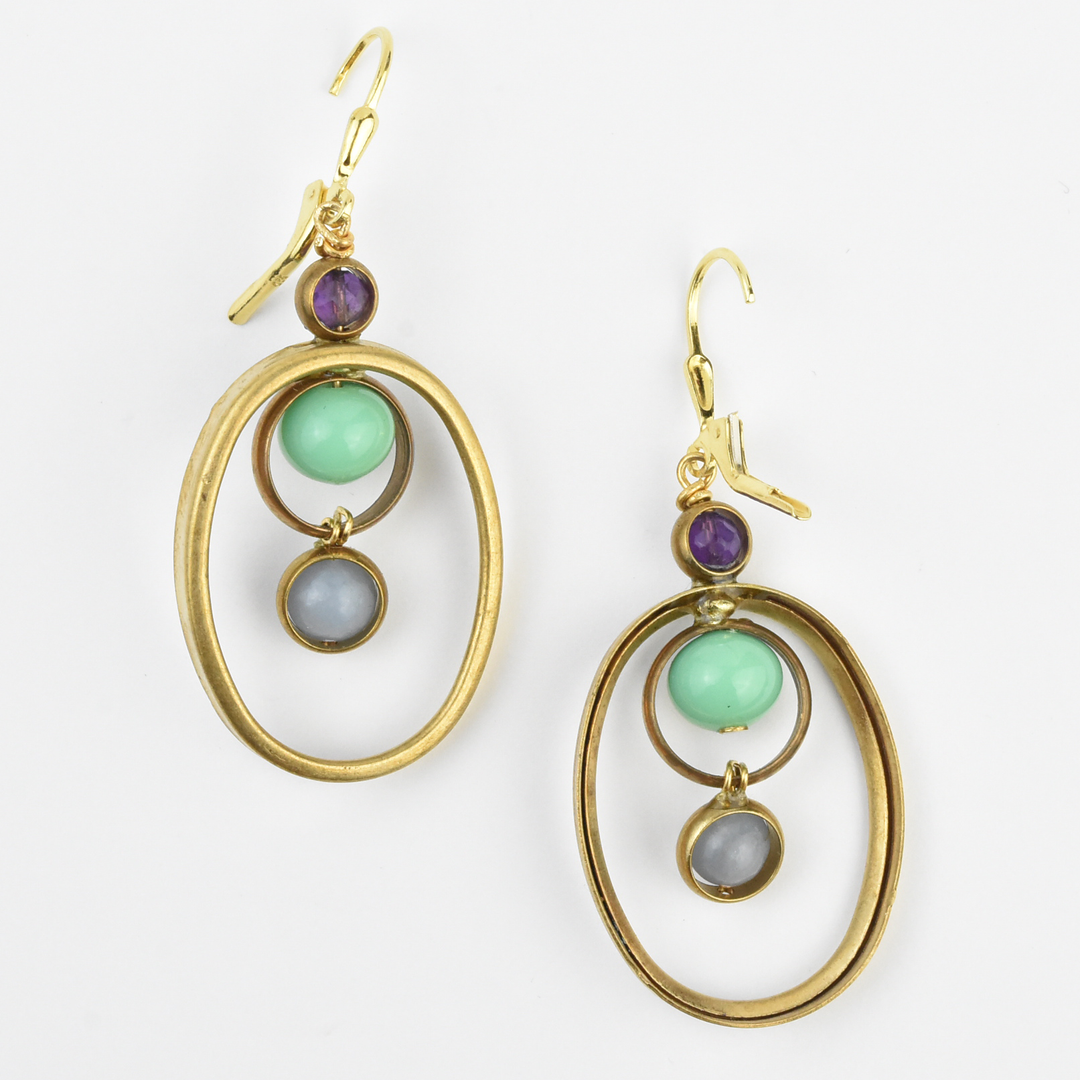 Oval Orbit Earrings - Goldmakers Fine Jewelry