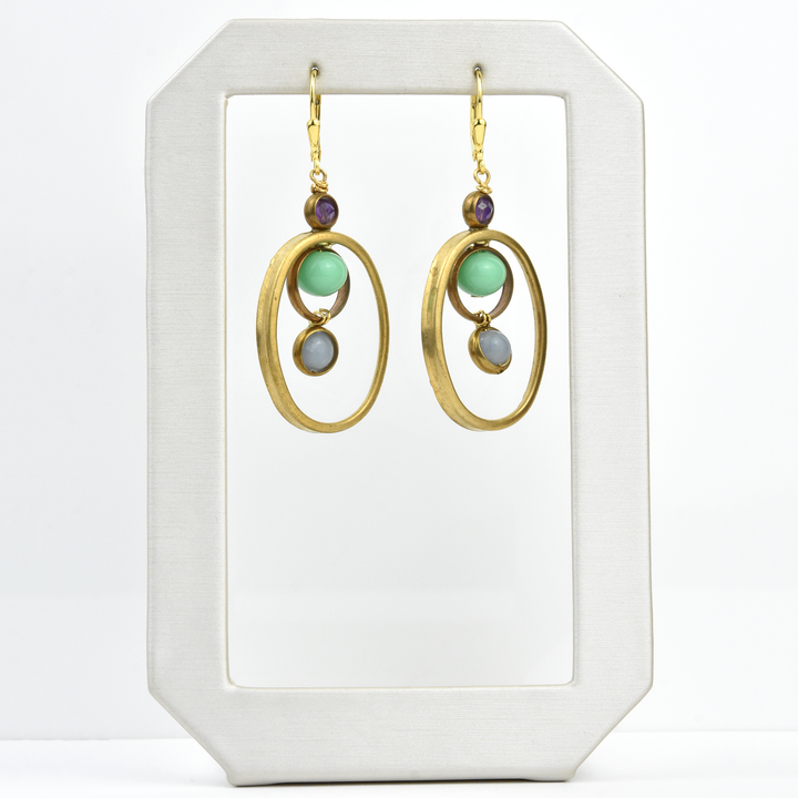 Oval Orbit Earrings - Goldmakers Fine Jewelry