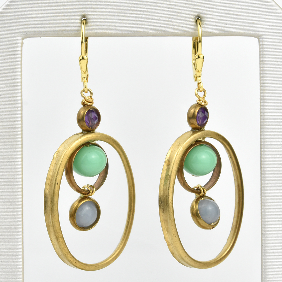 Oval Orbit Earrings - Goldmakers Fine Jewelry
