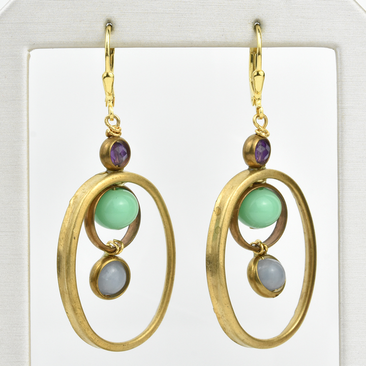 Oval Orbit Earrings - Goldmakers Fine Jewelry
