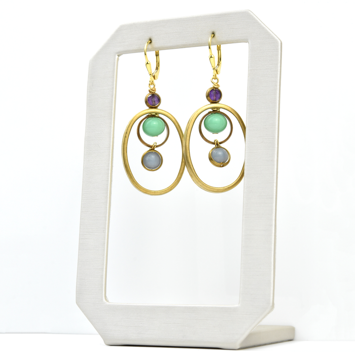 Oval Orbit Earrings - Goldmakers Fine Jewelry