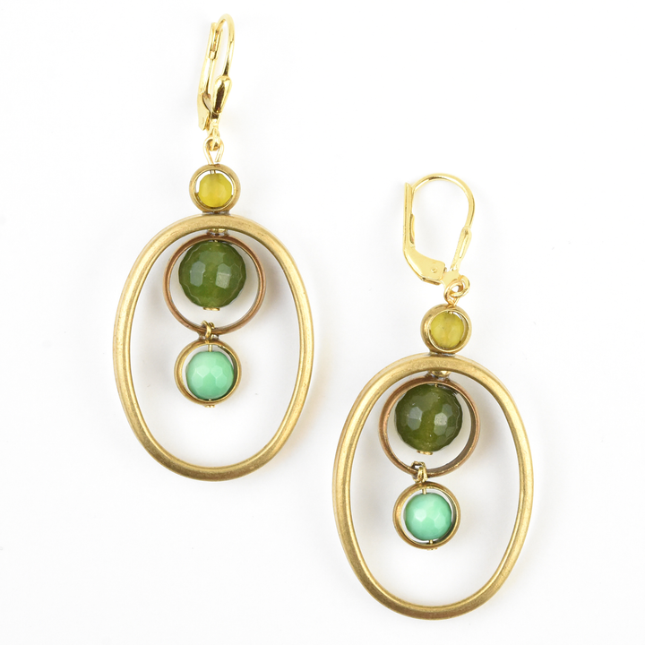 Oval Orbit Earrings - Goldmakers Fine Jewelry
