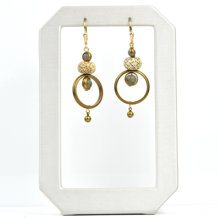 Speckled Jasper and Labradorite Earrings - Goldmakers Fine Jewelry