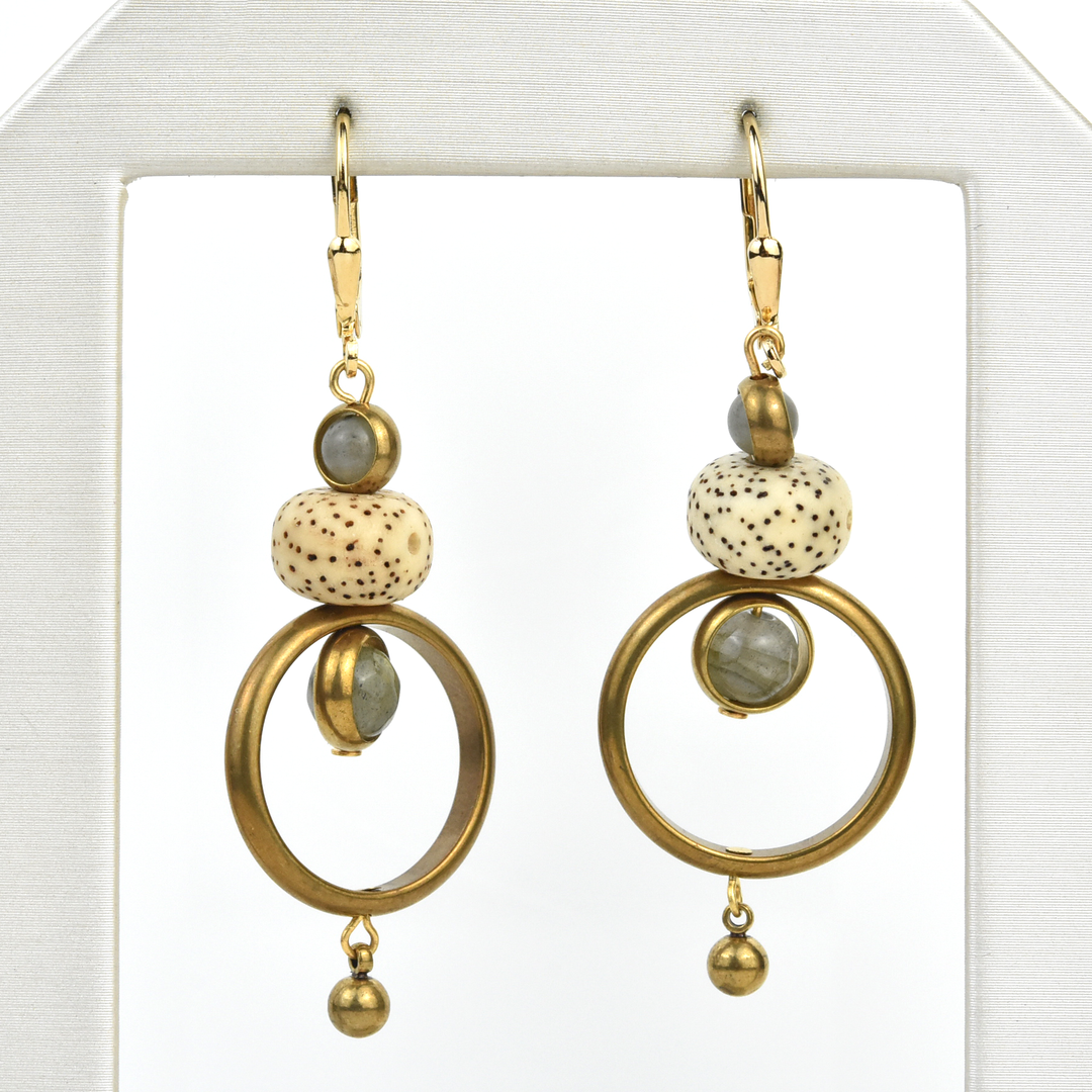 Speckled Jasper and Labradorite Earrings - Goldmakers Fine Jewelry
