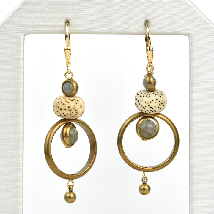 Speckled Jasper and Labradorite Earrings - Goldmakers Fine Jewelry