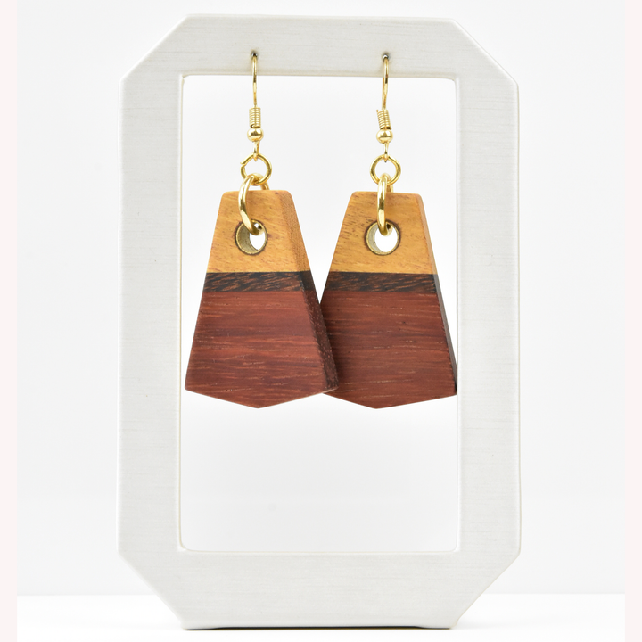 Medium Wooden Earrings by Jules - Goldmakers Fine Jewelry