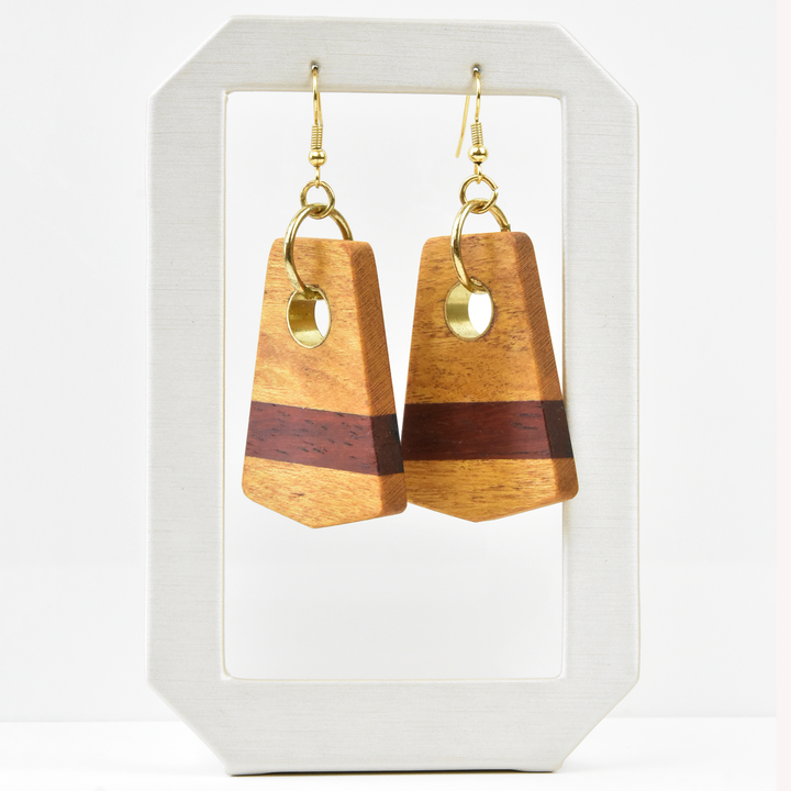 Medium Wooden Earrings by Jules - Goldmakers Fine Jewelry