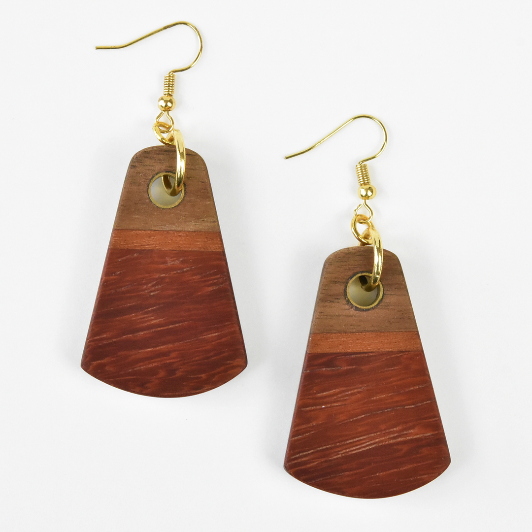 Medium Wooden Earrings by Jules - Goldmakers Fine Jewelry