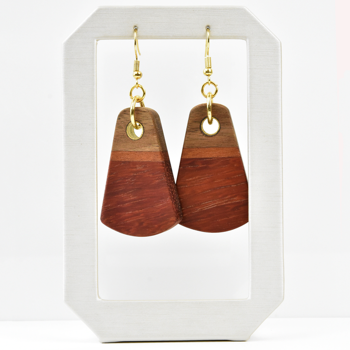 Medium Wooden Earrings by Jules - Goldmakers Fine Jewelry