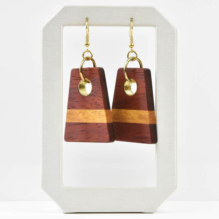 Medium Wooden Earrings by Jules - Goldmakers Fine Jewelry