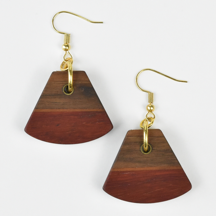 Small Wooden Earrings by Jules - Goldmakers Fine Jewelry