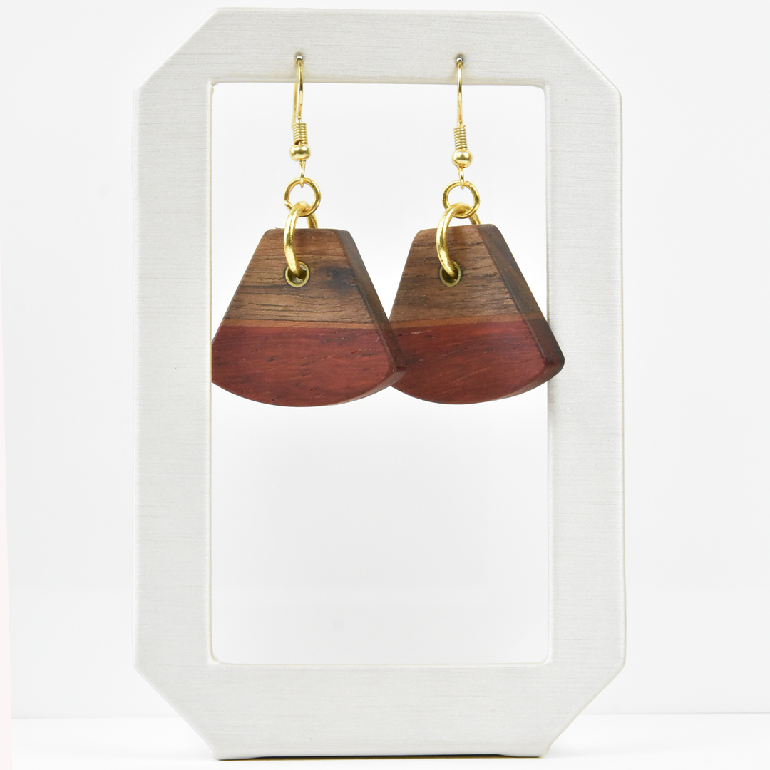 Small Wooden Earrings by Jules - Goldmakers Fine Jewelry